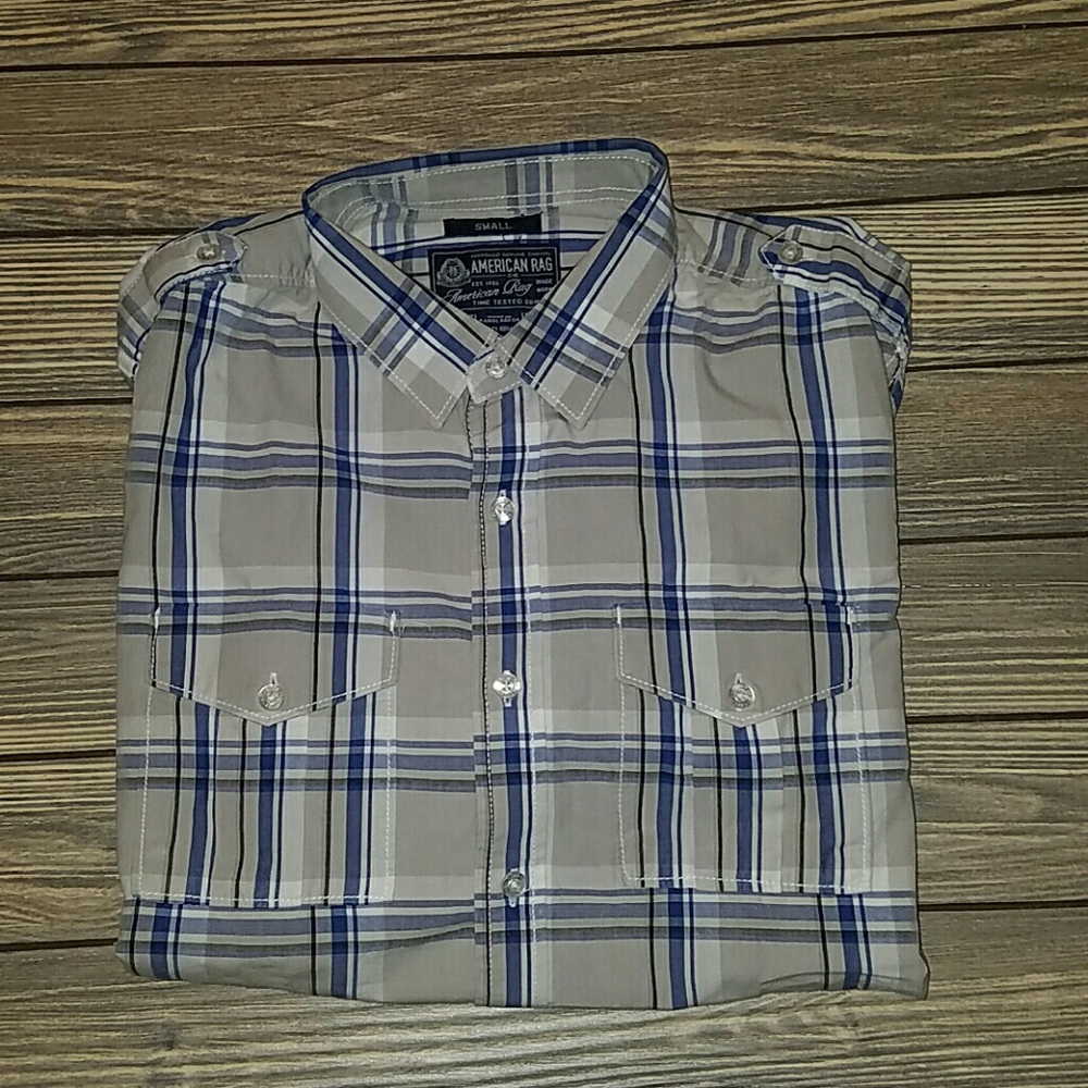 American Rag plaid button down shirt